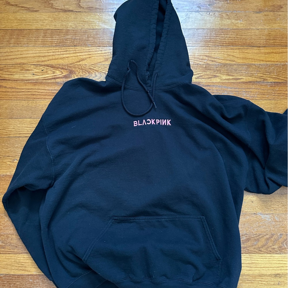 BLACKPINK “pink venom” Black Hoodie with Pink Text